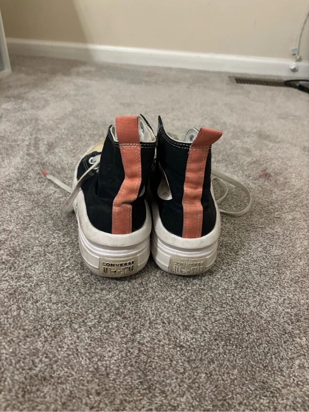 Women’s Black Canvas High-Top Sneakers with White Soles